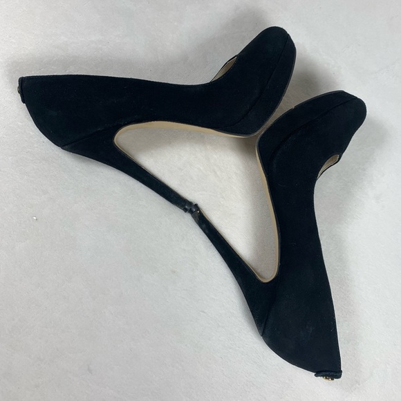 Michael Kors Women’s MK Suede High Heel Almond Toe Pump Sz 7.5M - Picture 7 of 10